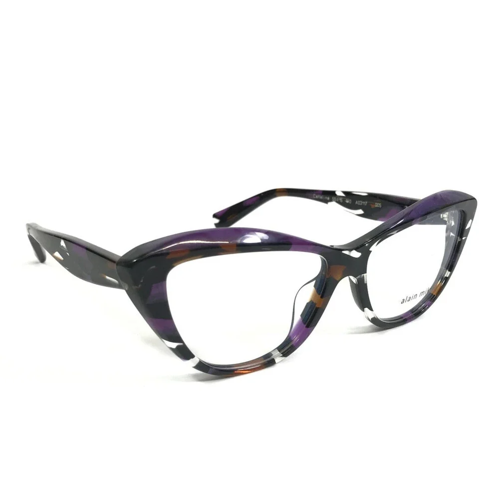 Alain Mikli Eyeglasses Frames Cataline A03117 005 Purple Stained Glass 55-15-140
